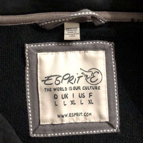 ESPRIT FITTED BLACK PEA-COAT STYLE HOODED JACKET - Picture 15 of 16